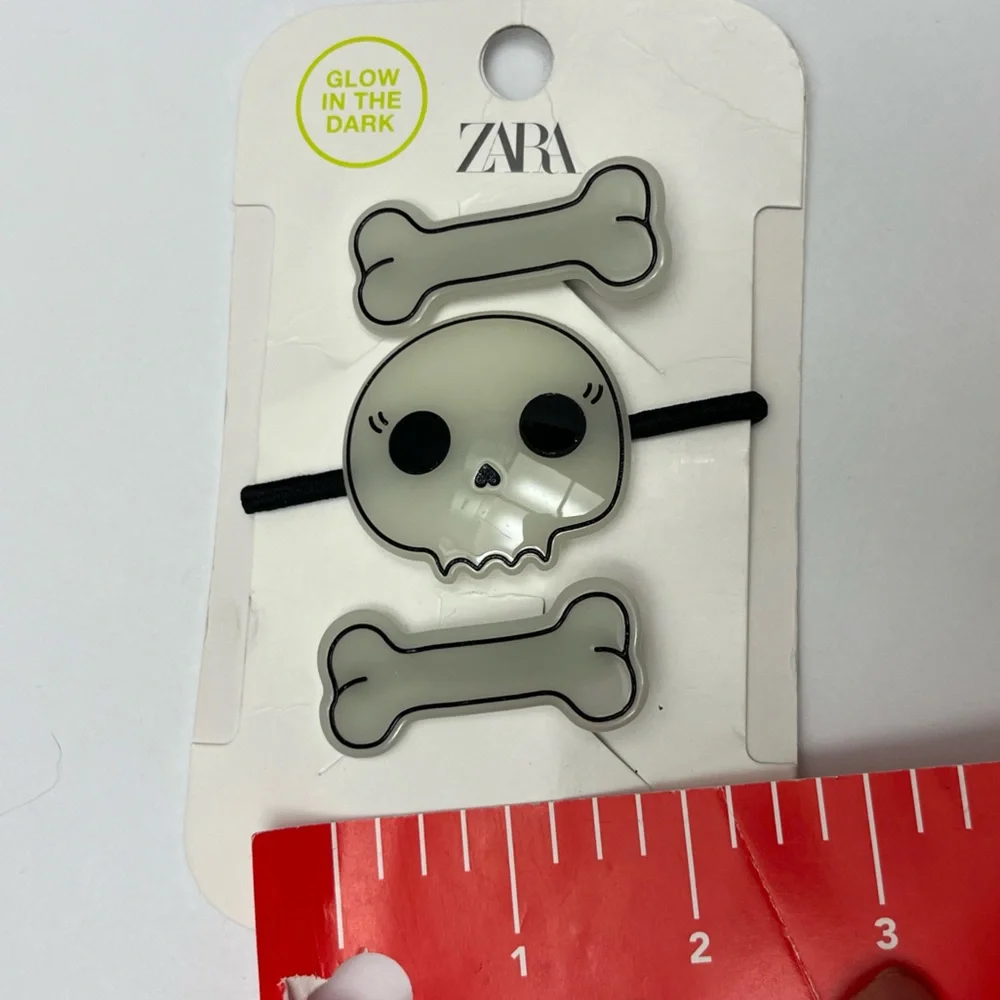 NWT ⚜️🖤⚜️ ZARA Cute Halloween Glow in the Dark Hair Accessories Set of 3